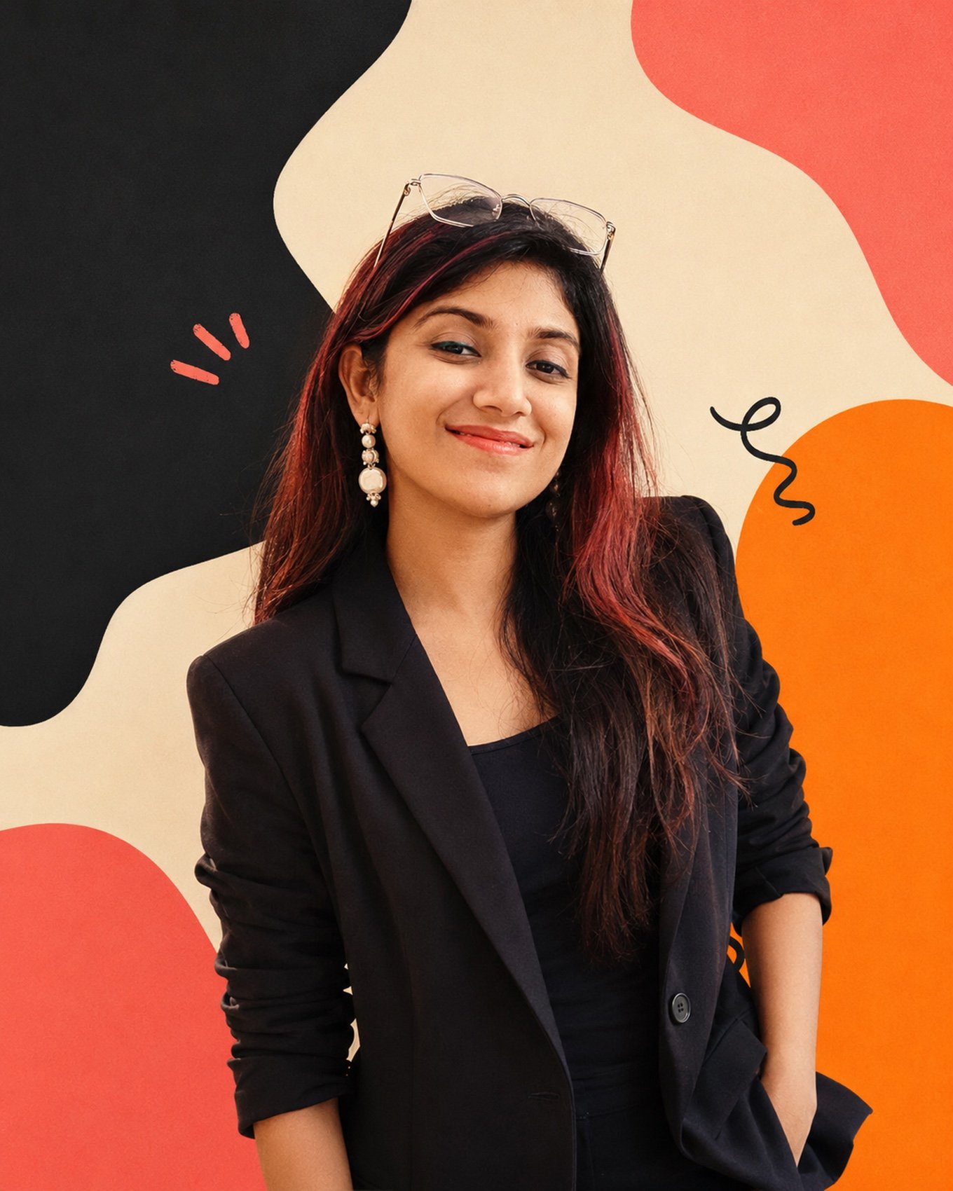 Amisha Sharma, compliance-first freelance copywriter, smiling